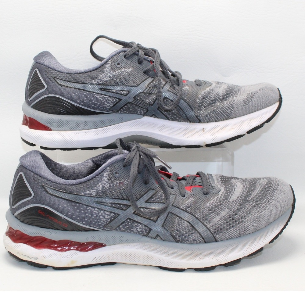 Asics Gel-Nimbus 23 Mens Running Shoes Grey Red 1011B004 Size 10.5